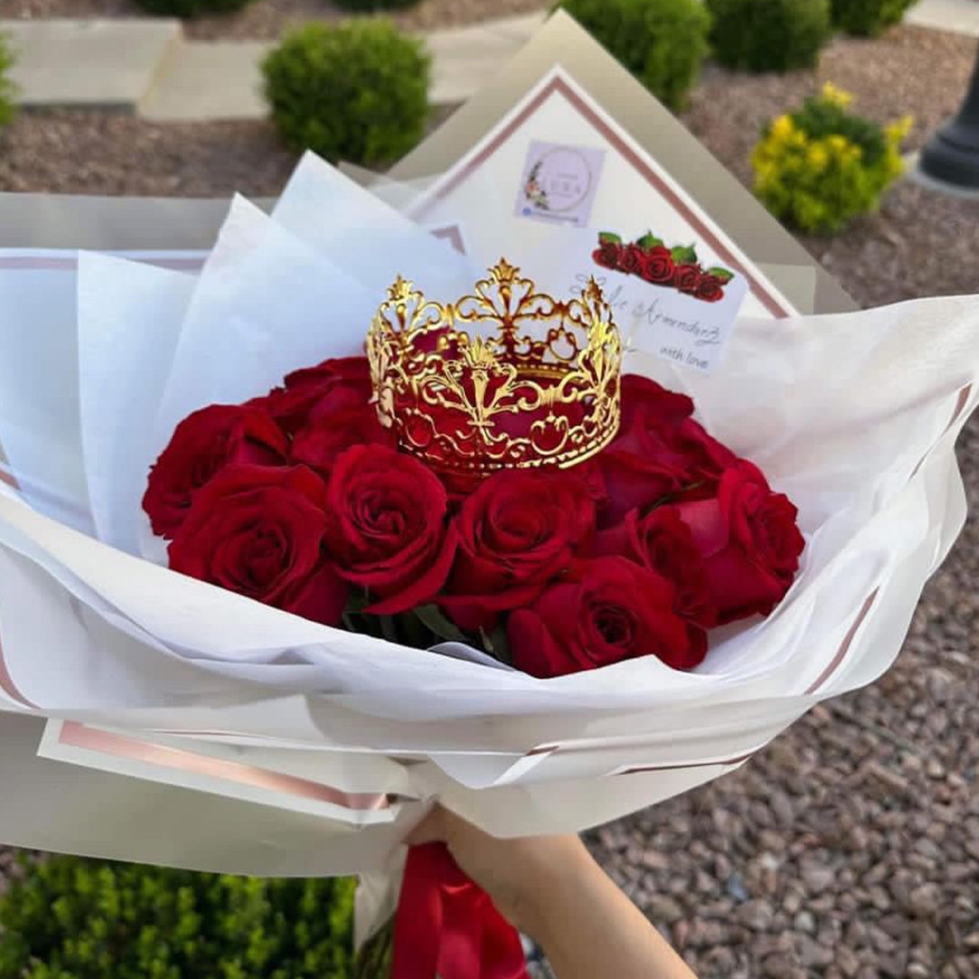 Ramo de 24 Rosas con Corona