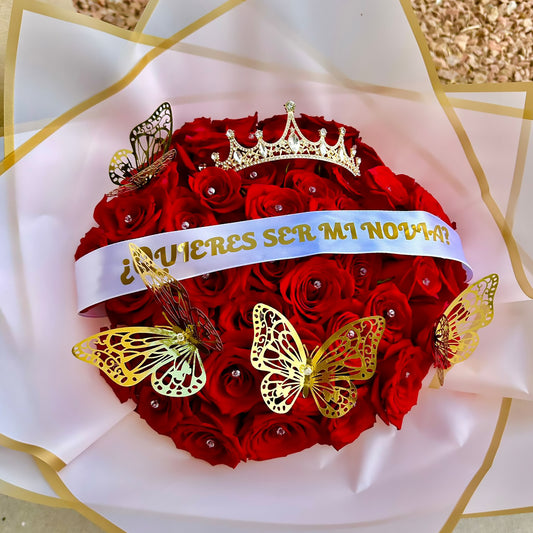 Ramo de 50 Rosas "¿Quieres Ser Mi Novia?"