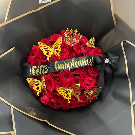 Ramo de 50 Rosas "Feliz Cumpleaños"