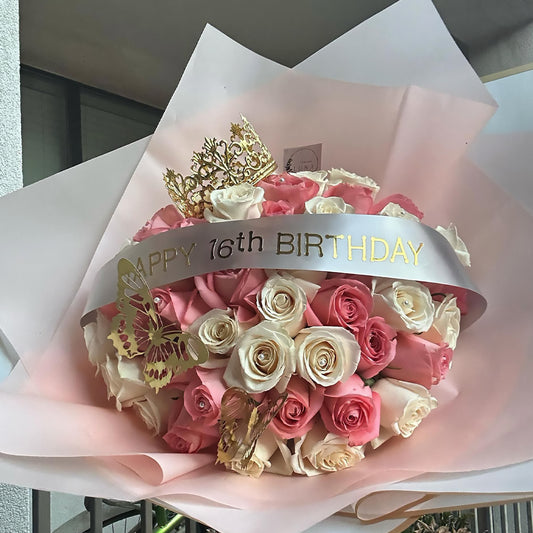 Ramo "Happy Birthday" en Colores Pasteles