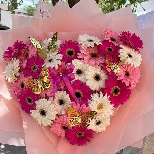 Ramo primaveral de gerberas en tonos pasteles