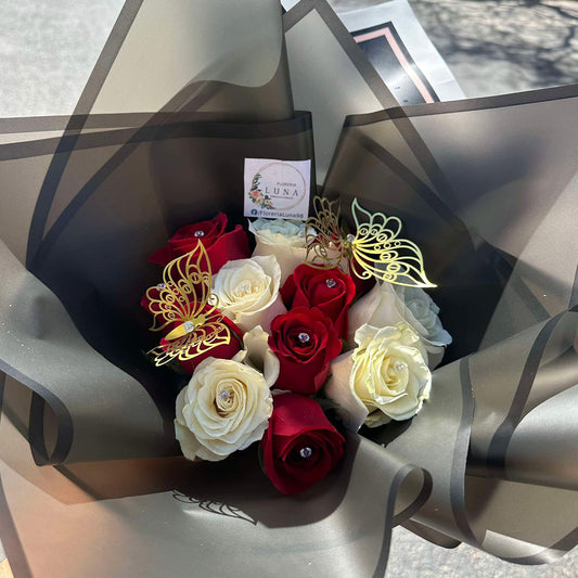 Ramo de Rosas y Diamantes