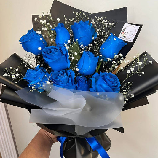 Ramo de 12 Rosas Azules