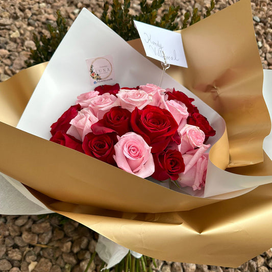 Ramo de 24 Rosas Combinado (Rojas y Rosas)