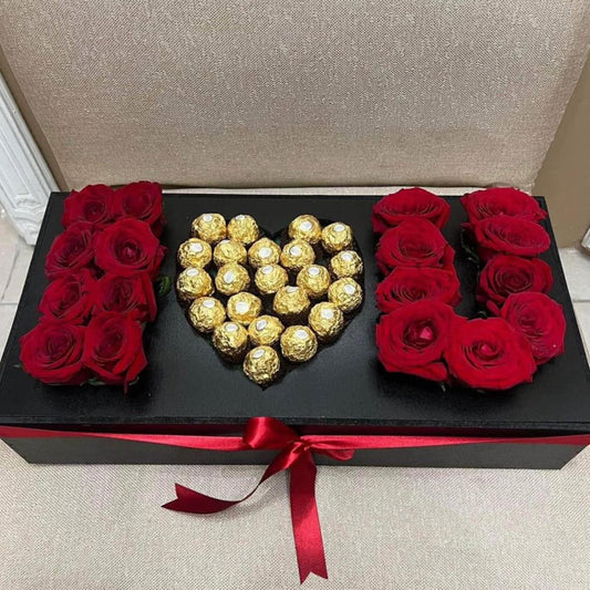 Caja Negra con "I ❤️ U"
